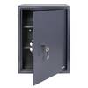 HMF 49205-11 Tresor mit Doppelbartschloss, Möbeltresor, 35 x 50 x 31 cm, Anthrazit