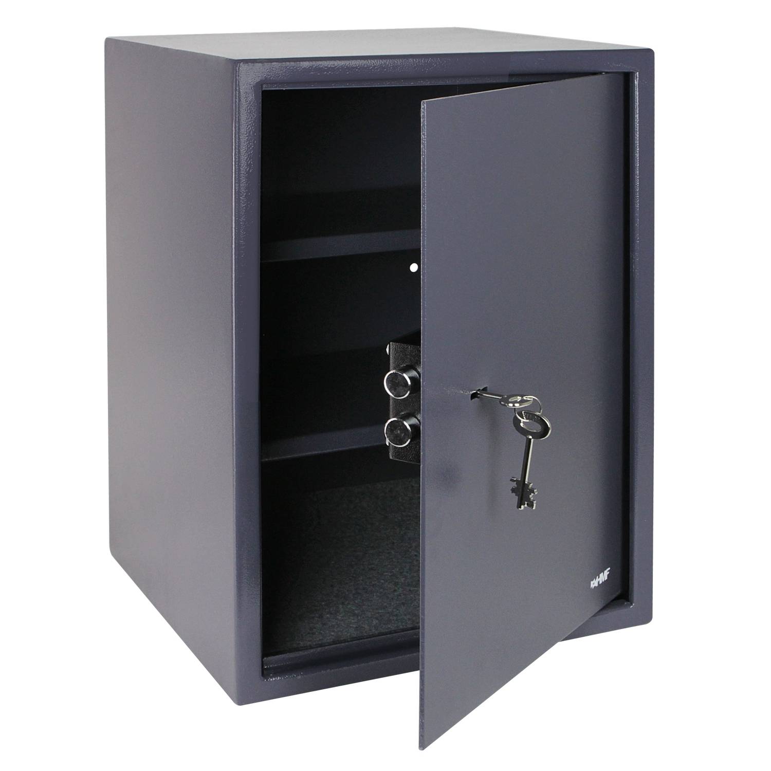 HMF 49205-11 Tresor mit Doppelbartschloss, Möbeltresor, 35 x 50 x 31 cm, Anthrazit-1