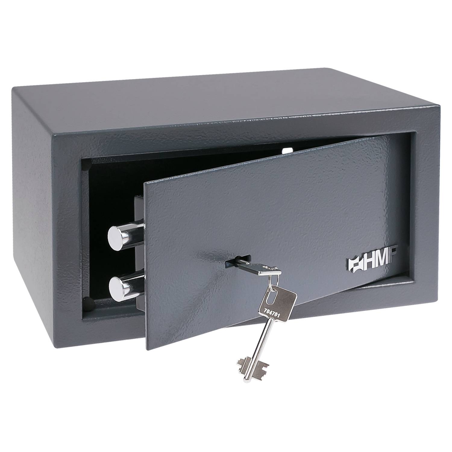HMF 49217-11 Safe Tresor mit Schlüssel, Möbeltresor | 31 x 17 x 25 cm | Anthrazit-0