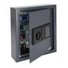 HMF Schlüsseltresor mit Zahlencode, Schlüsselsafe mit Elektronikschloss, 48 Haken, 36 x 30 x 10 cm, Anthrazit