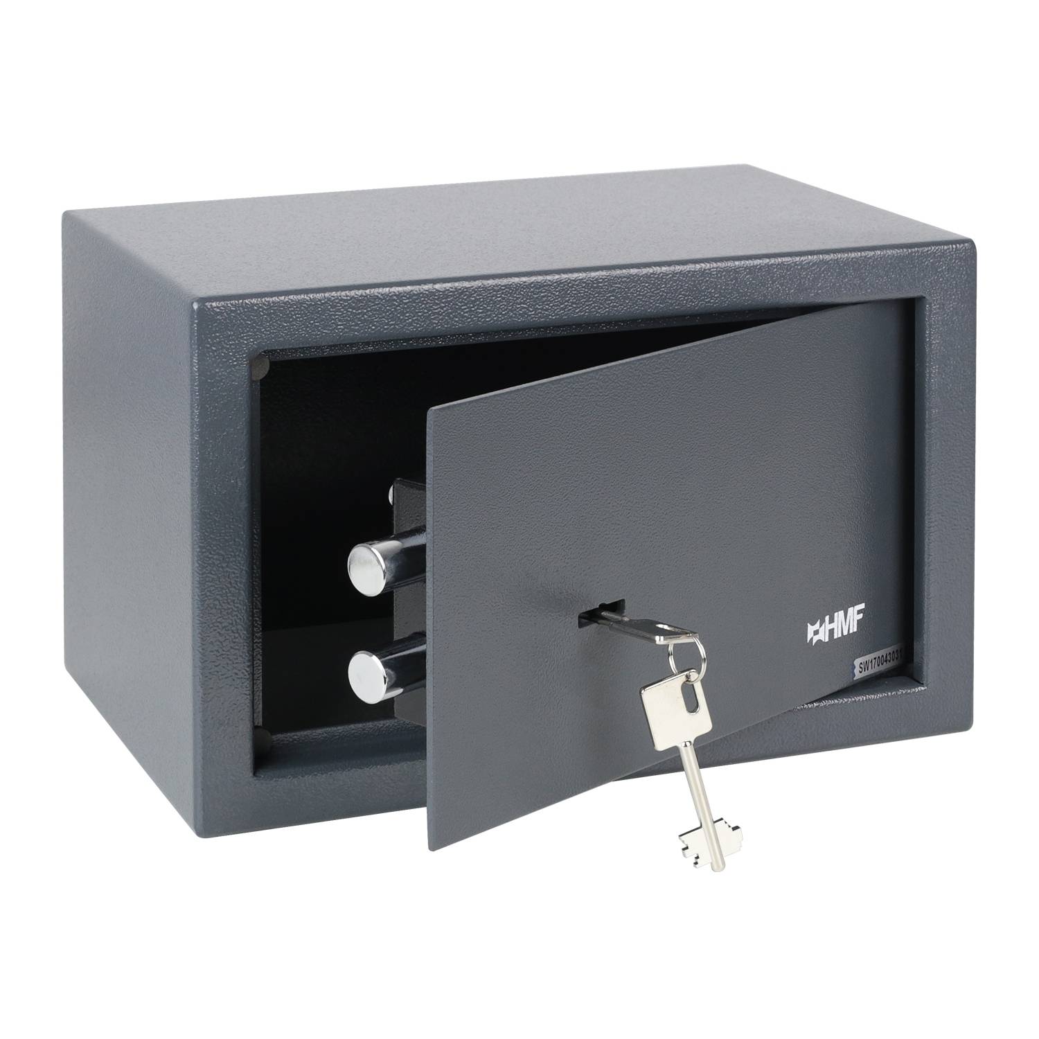 HMF 49200-11 Safe Tresor mit Schlüssel, Möbeltresor | 31 x 20 x 20 cm | Anthrazit-0