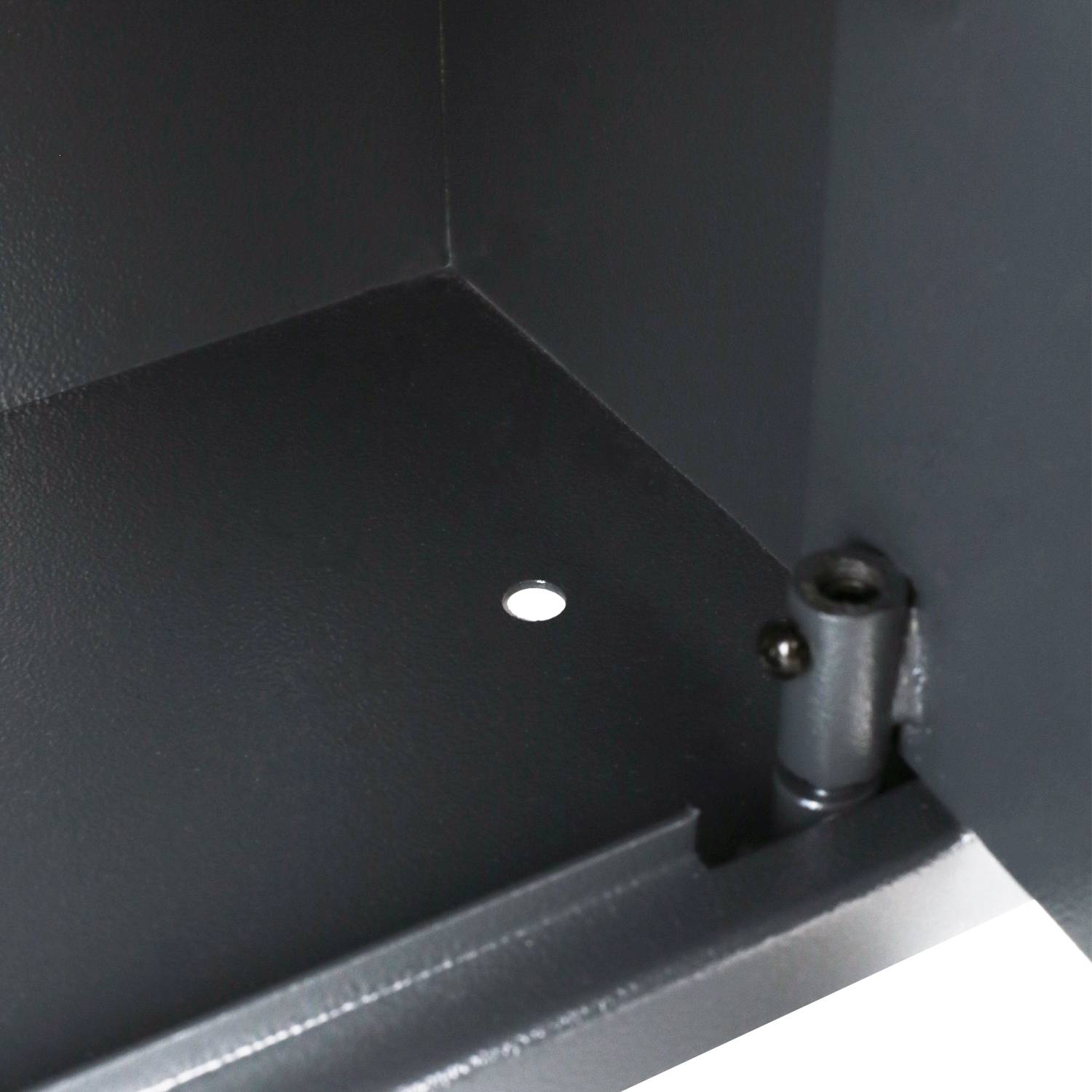 HMF 49200-11 Safe Tresor mit Schlüssel, Möbeltresor | 31 x 20 x 20 cm | Anthrazit-4