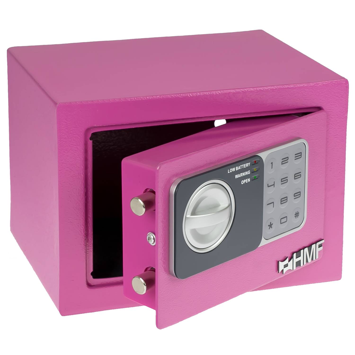 HMF 46126-15 Tresor mit Zahlenschloss, Möbeltresor klein, 23 x 17 x 17 cm, Pink-0