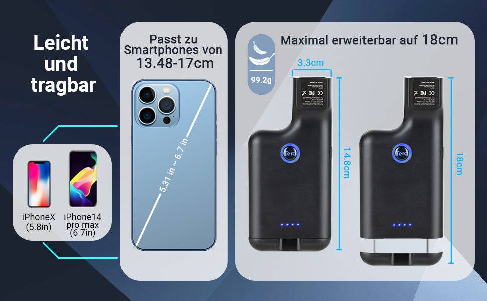 Tera Barcode Scanner 0013 1D 2D QR Tragbarer Rückclip Wireless Drahtlos Bluetooth für Smartphone-2