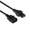 ACT AK5339 230V Stromkabel C14/C15 Schwarz - 3 Meter
