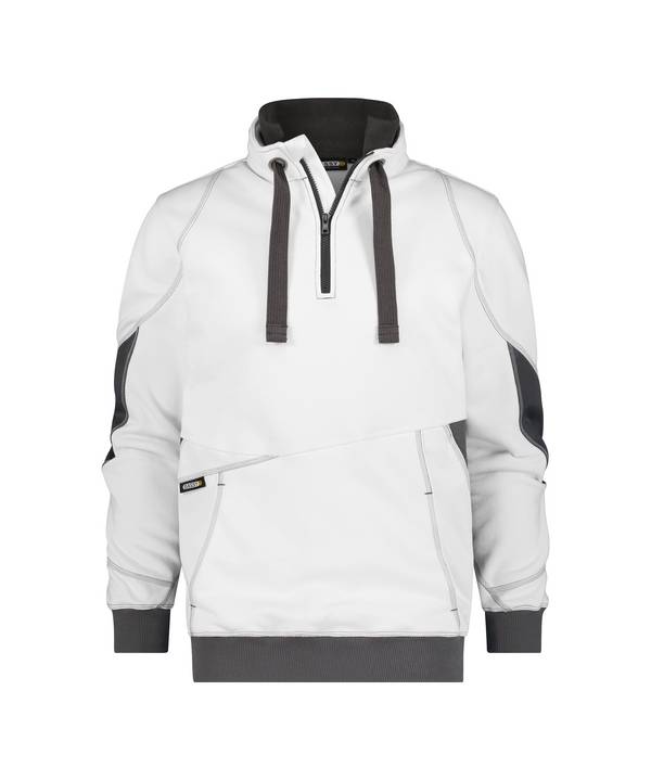 Sweatshirt, WEIß/ANTHRAZITGRAU, Gr. XL