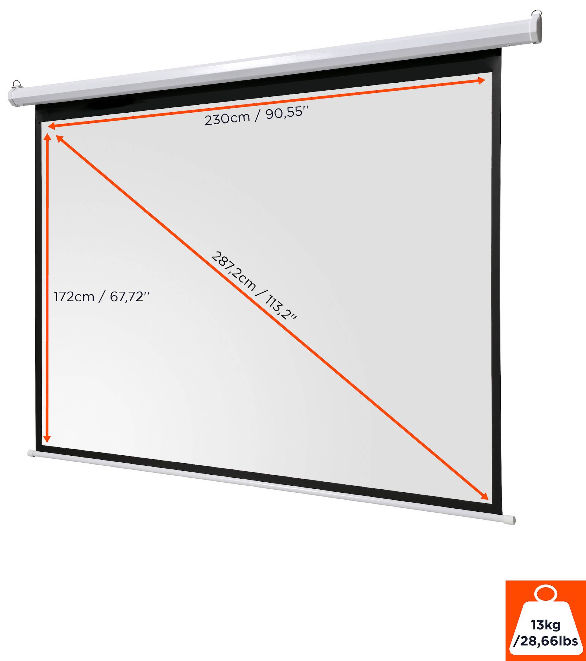 celexon basic Motor-Leinwand 120" | 240x180 cm 4:3 | elektrische Full-HD 4K Beamer-Leinwand fÃ¼r Heimkino oder BÃ¼ro-PrÃ-1