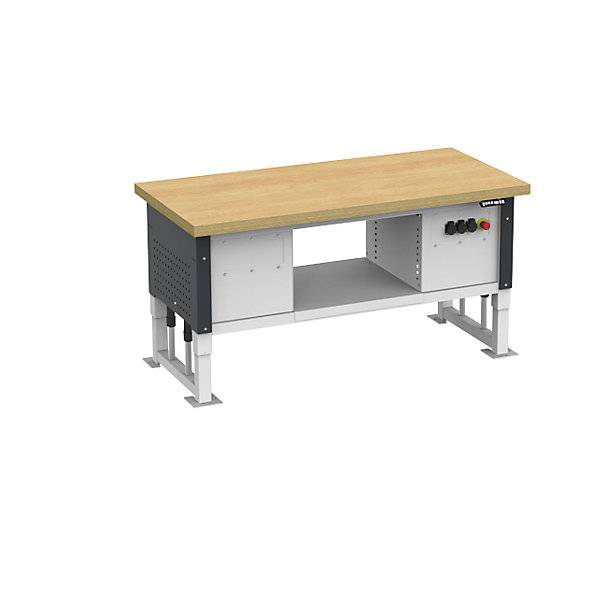 Schwerlasttisch elektrisch höhenverstellbar Plattenbreite 1685 mm Flächentraglast 2000 kg anthrazitgrau RAL