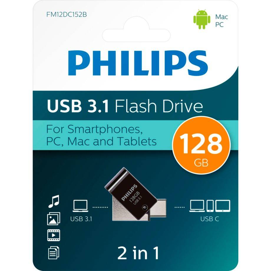 PHILIPS - Dual USB 3.1 128GB Type-C (FM12DC152B/00) - 128 GB-1