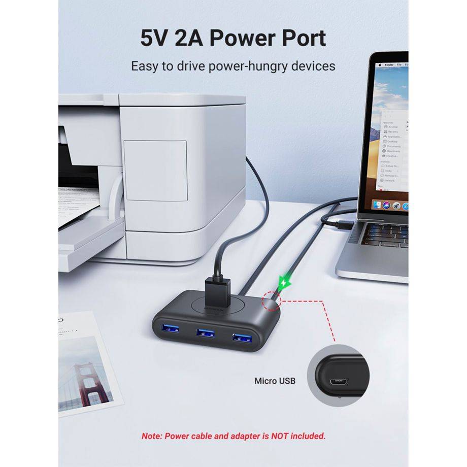 Ugreen 20290, USB 3.2 Gen 1 (3.1 Gen 1) Type-A, USB 3.2 Gen 1 (3.1 Gen 1) Type-A, 5000 Mbit/s, Schwarz, 1 Stück(e)-3