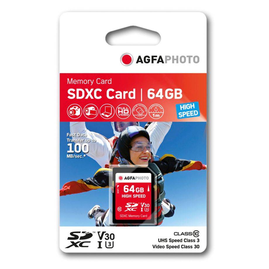 AgfaPhoto - Flash-Speicherkarte - 64 GB - Class 10-0
