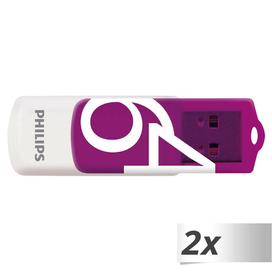 Philips FM64FD05B Vivid Edition 2.0 - USB-Flash-Laufwerk - 64 GB - USB 2.0 (Packung mit 2)-0