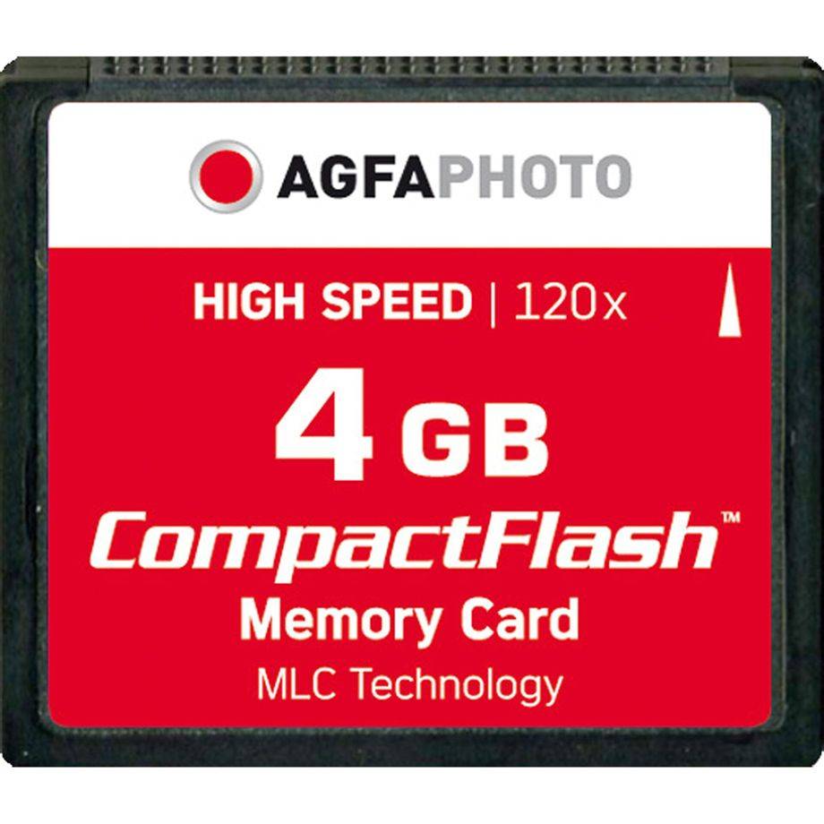 AgfaPhoto Compact Flash, 4GB, 4 GB, Kompaktflash, Schwarz-0