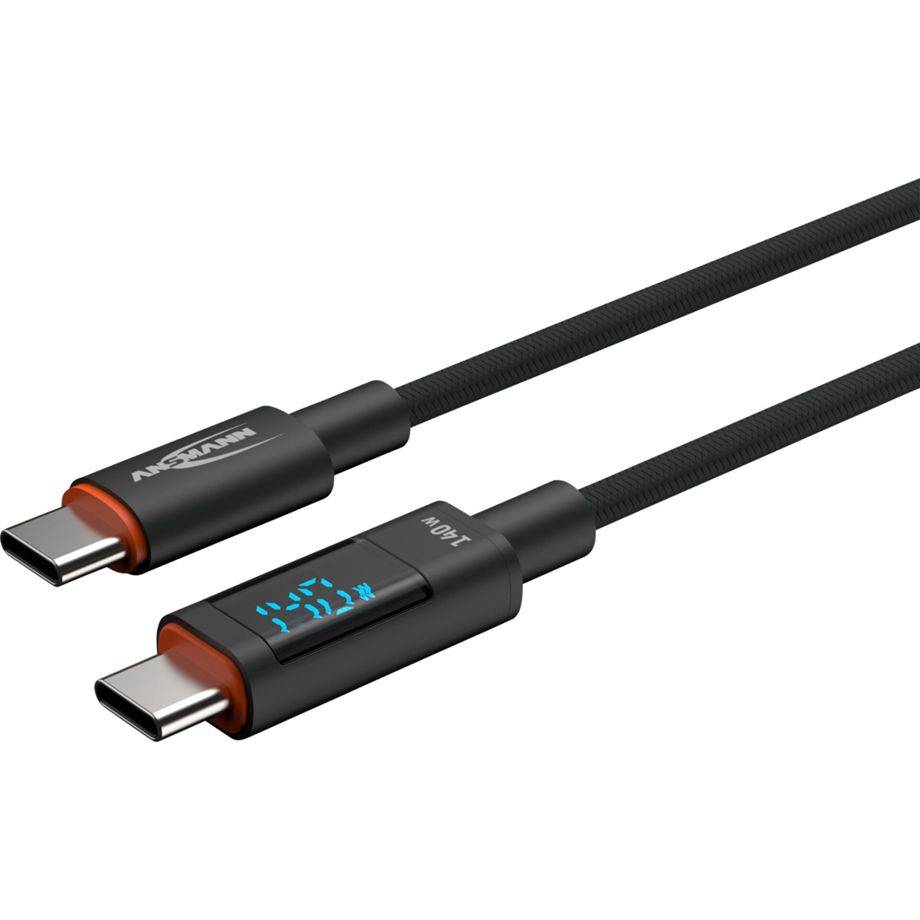 Ansmann Usb-C -> s/s Ladekabel 140W anthrazit - 1700-0176 - Kabel - Digital/Daten-1