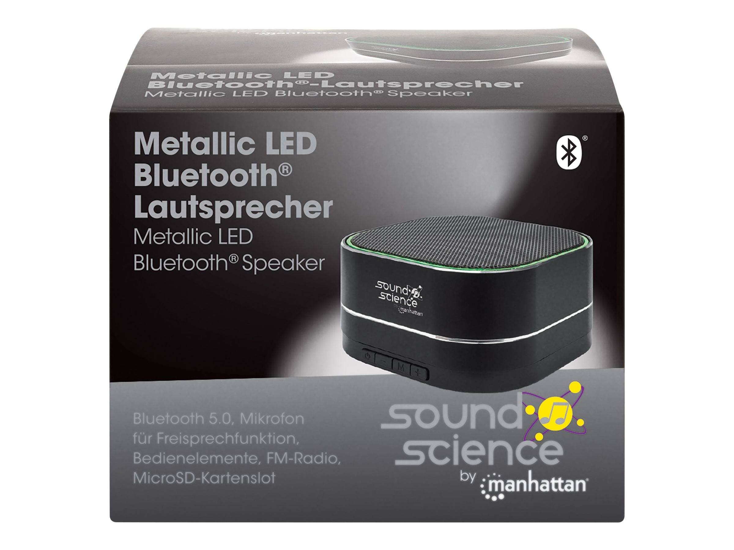 Manhattan Sound Science Metallic LED - Lautsprecher - tragbar - kabellos - Bluet-1