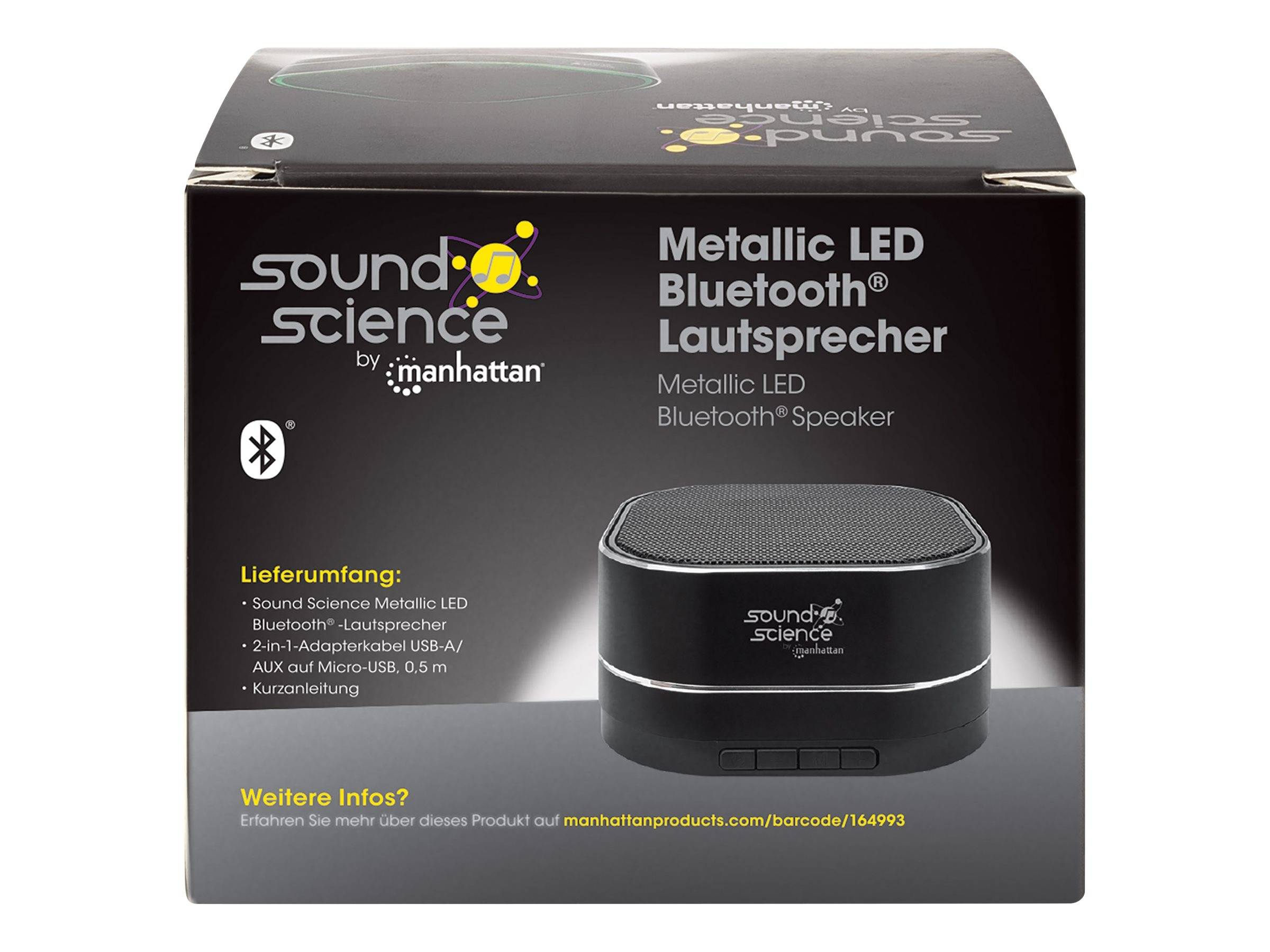 Manhattan Sound Science Metallic LED - Lautsprecher - tragbar - kabellos - Bluet-2