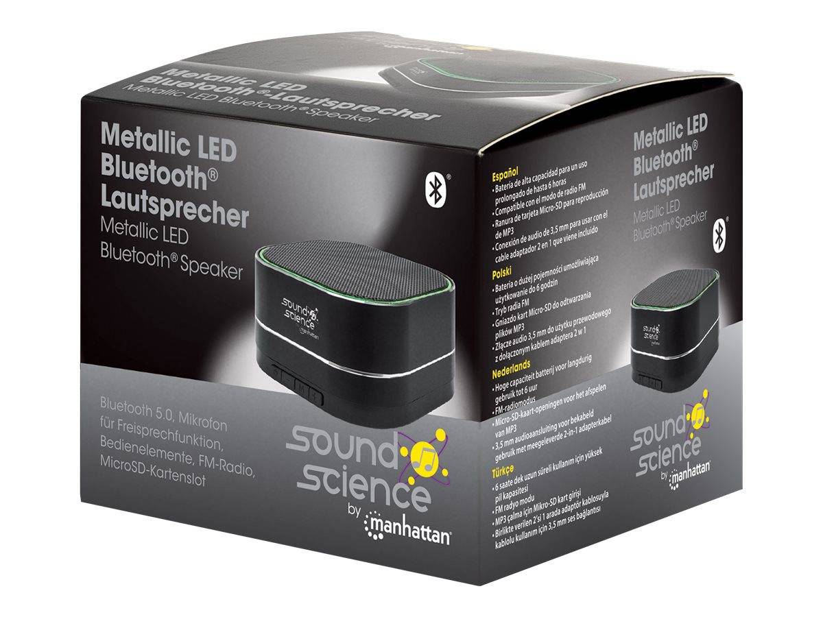 Manhattan Sound Science Metallic LED - Lautsprecher - tragbar - kabellos - Bluet-3
