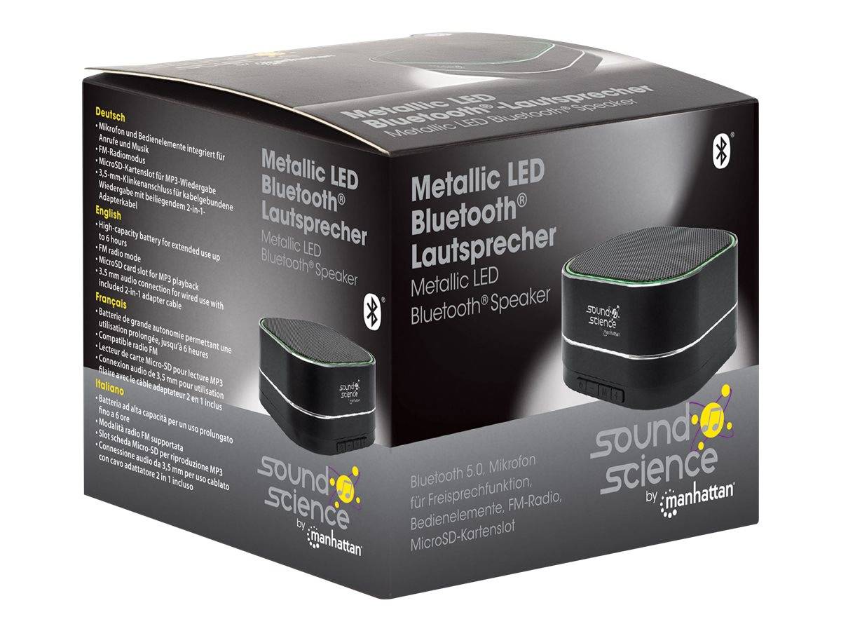 Manhattan Sound Science Metallic LED - Lautsprecher - tragbar - kabellos - Bluet-4