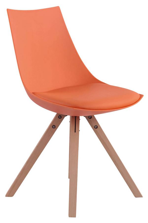 Stuhl Albi Kunstleder Natura Square orange