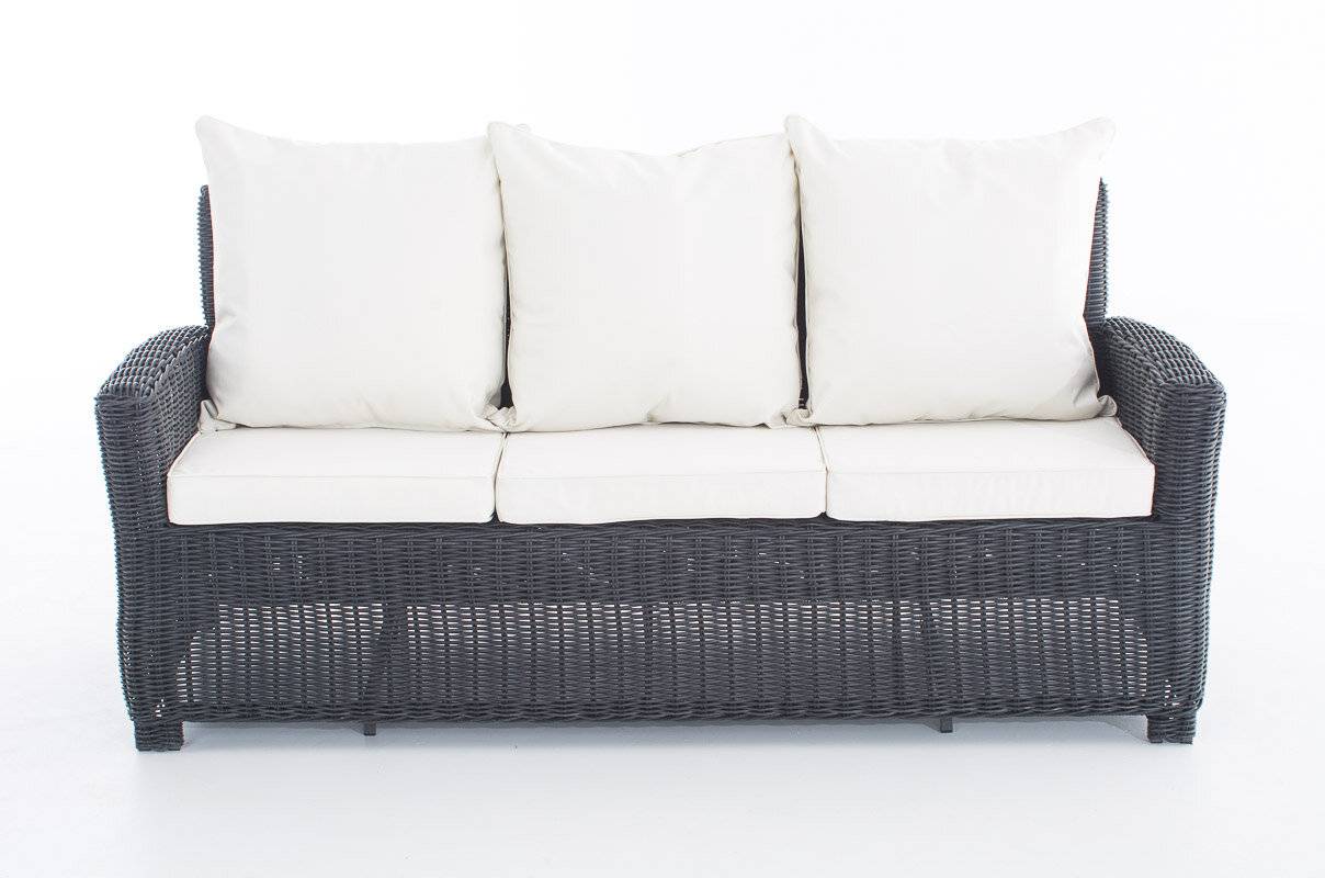 Sofa 3er Fisolo Cremeweiss 5mm schwarz-1