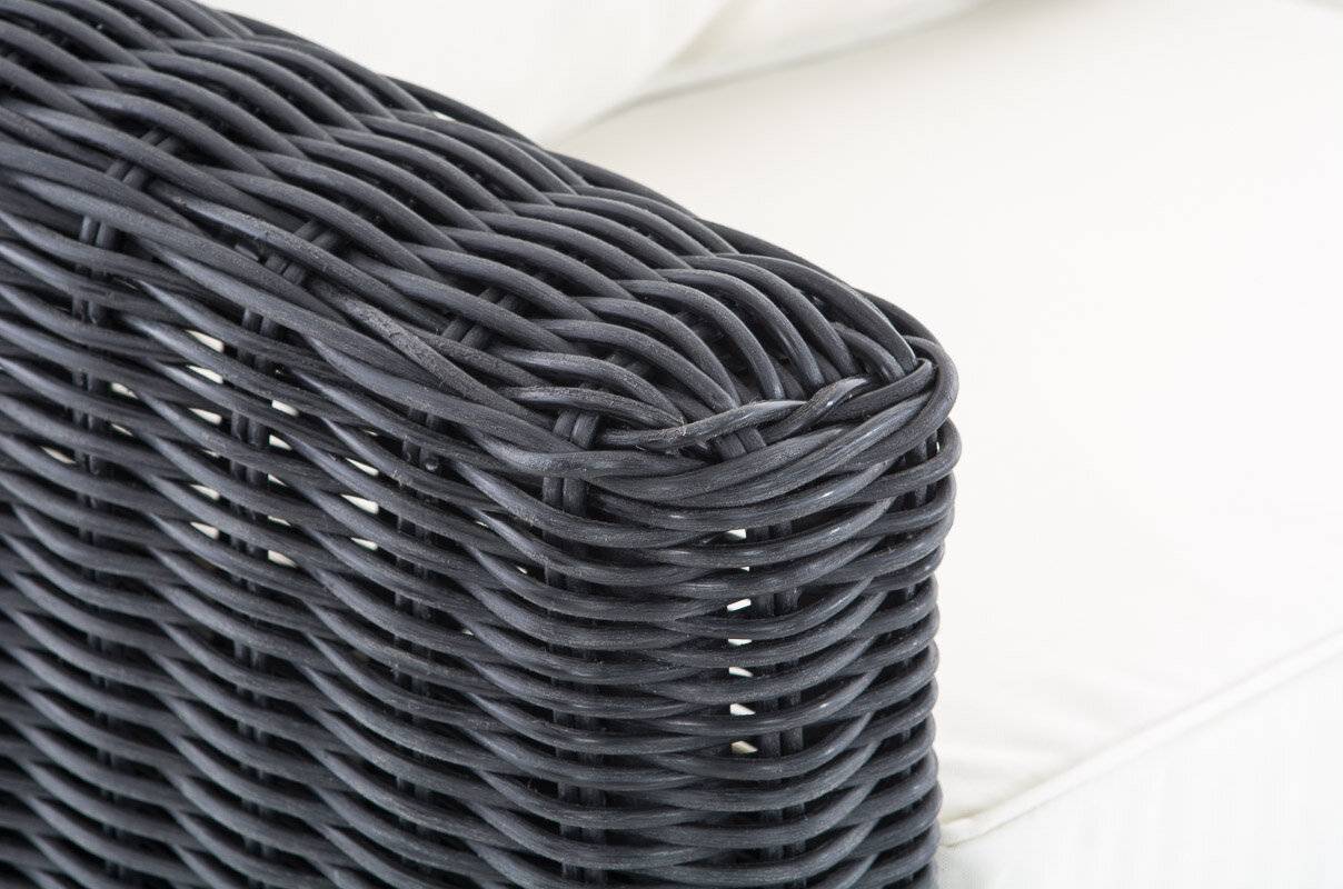 Sofa 3er Fisolo Cremeweiss 5mm schwarz-3