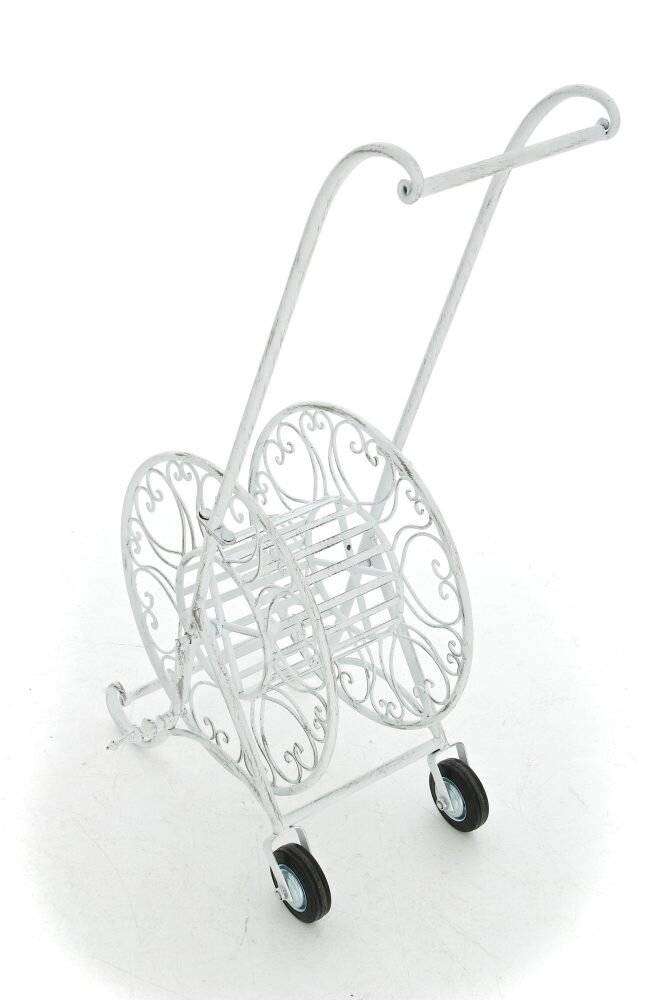 Gartenschlauchwagen Balko antik weiß-3