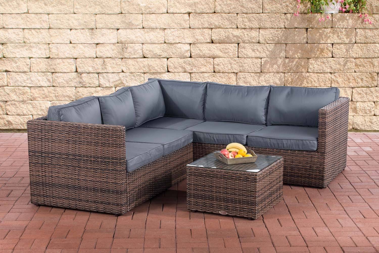 Ecksofa-Garnitur Liberi 5mm Eisengrau braun-meliert-0