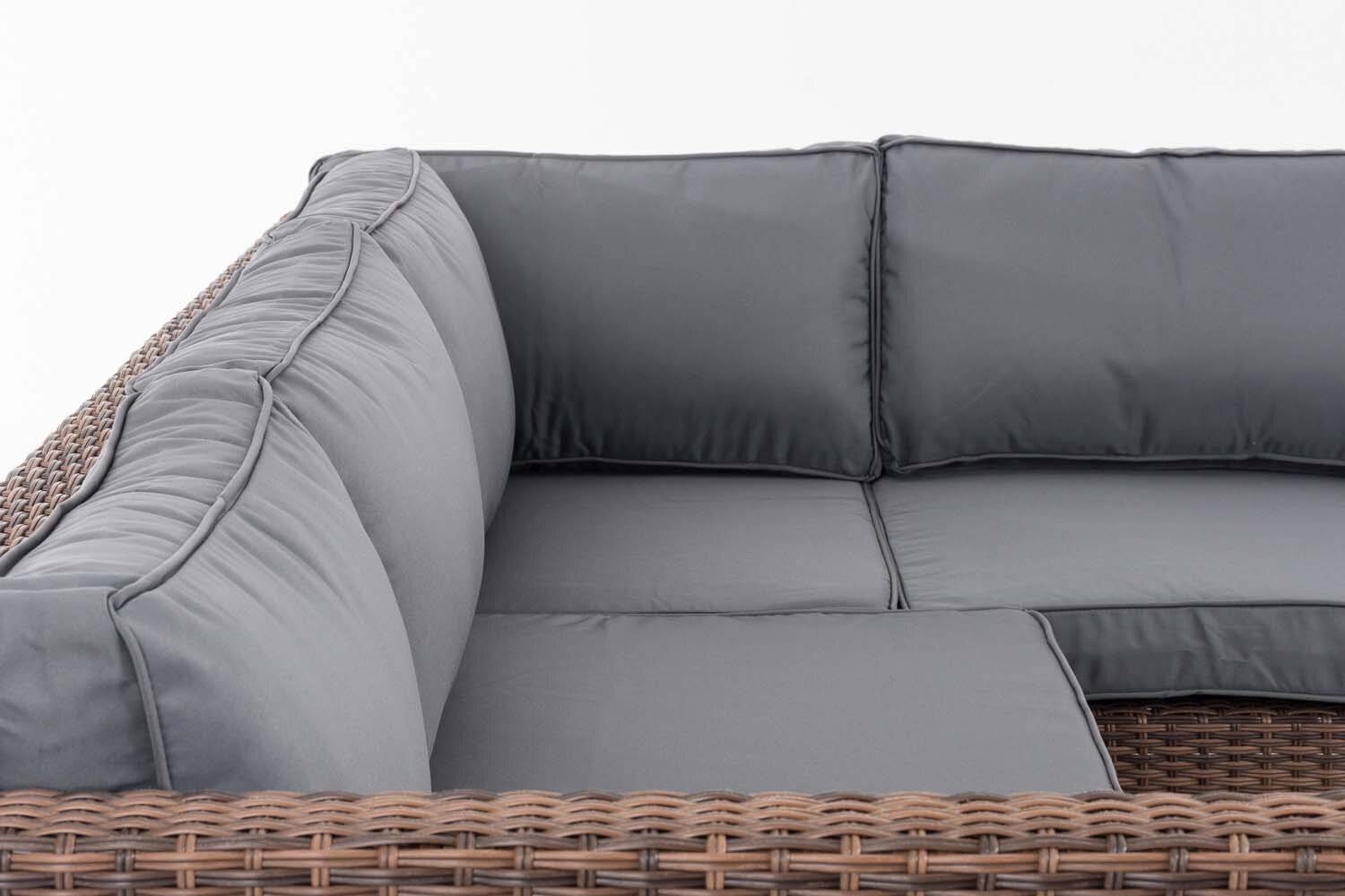 Ecksofa-Garnitur Liberi 5mm Eisengrau braun-meliert-2