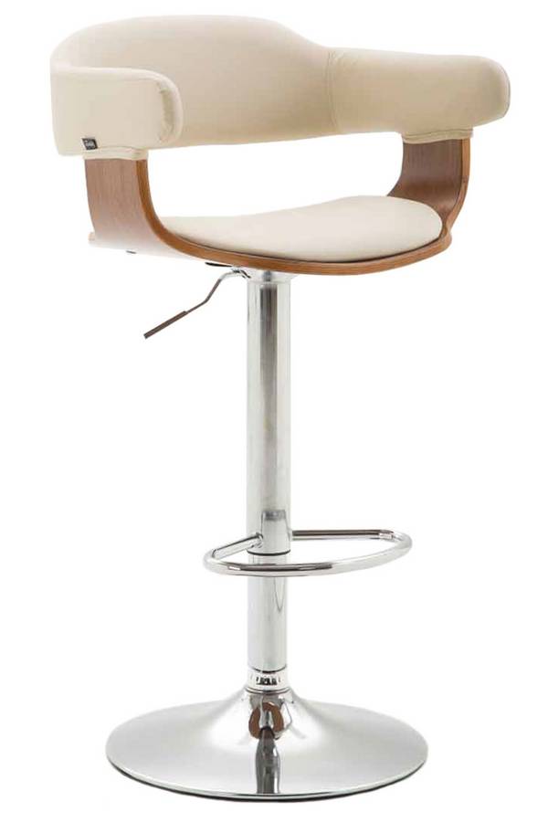 2er Set Barhocker Natal Kunstleder walnuss/creme
