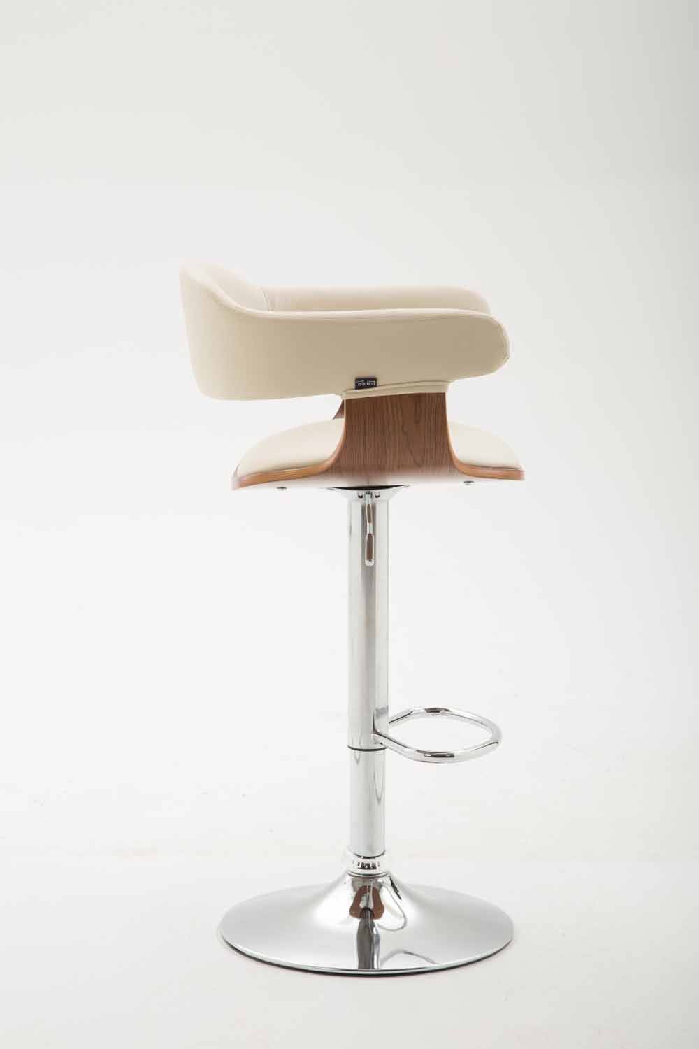 2er Set Barhocker Natal Kunstleder walnuss/creme-2