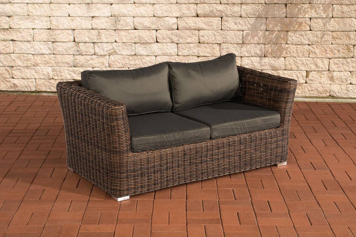 2er Sofa Mandal Anthrazit braun-meliert-0