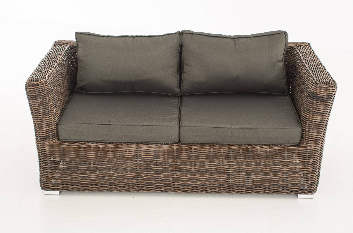 2er Sofa Mandal Anthrazit braun-meliert-1