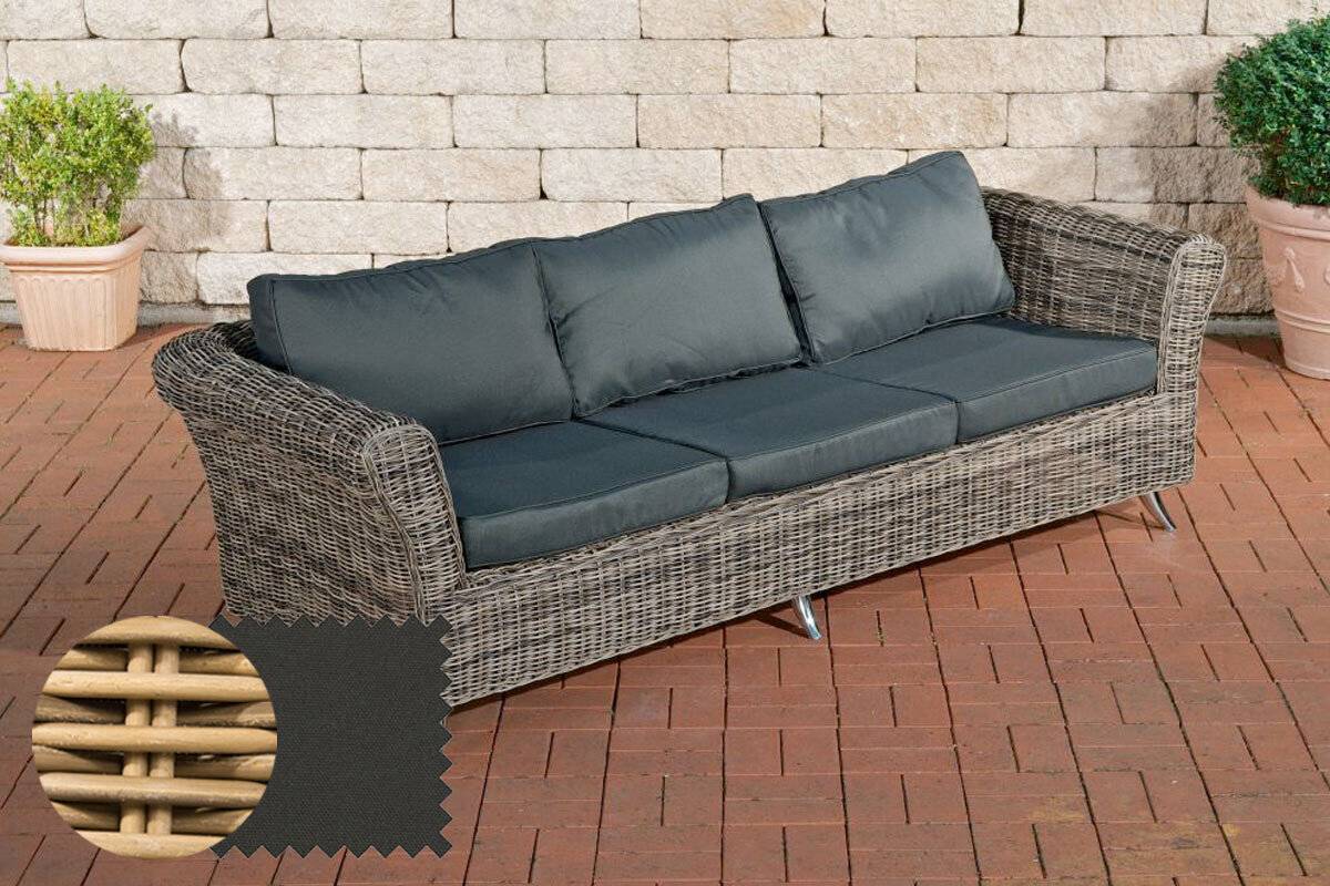 3er Sofa Vivari Anthrazit natura