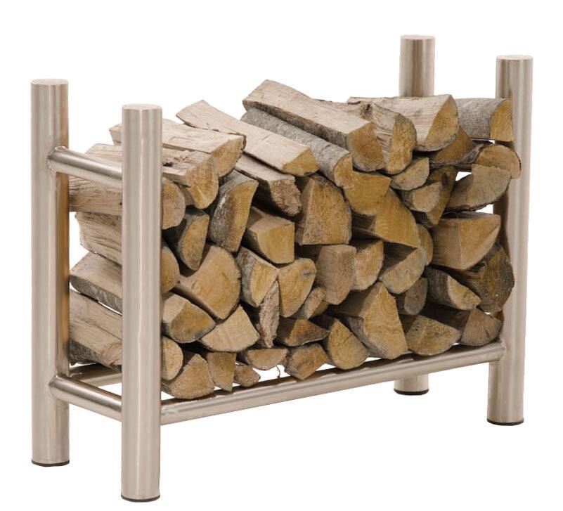 Kaminholzständer Medya 30x100x80 edelstahl-0