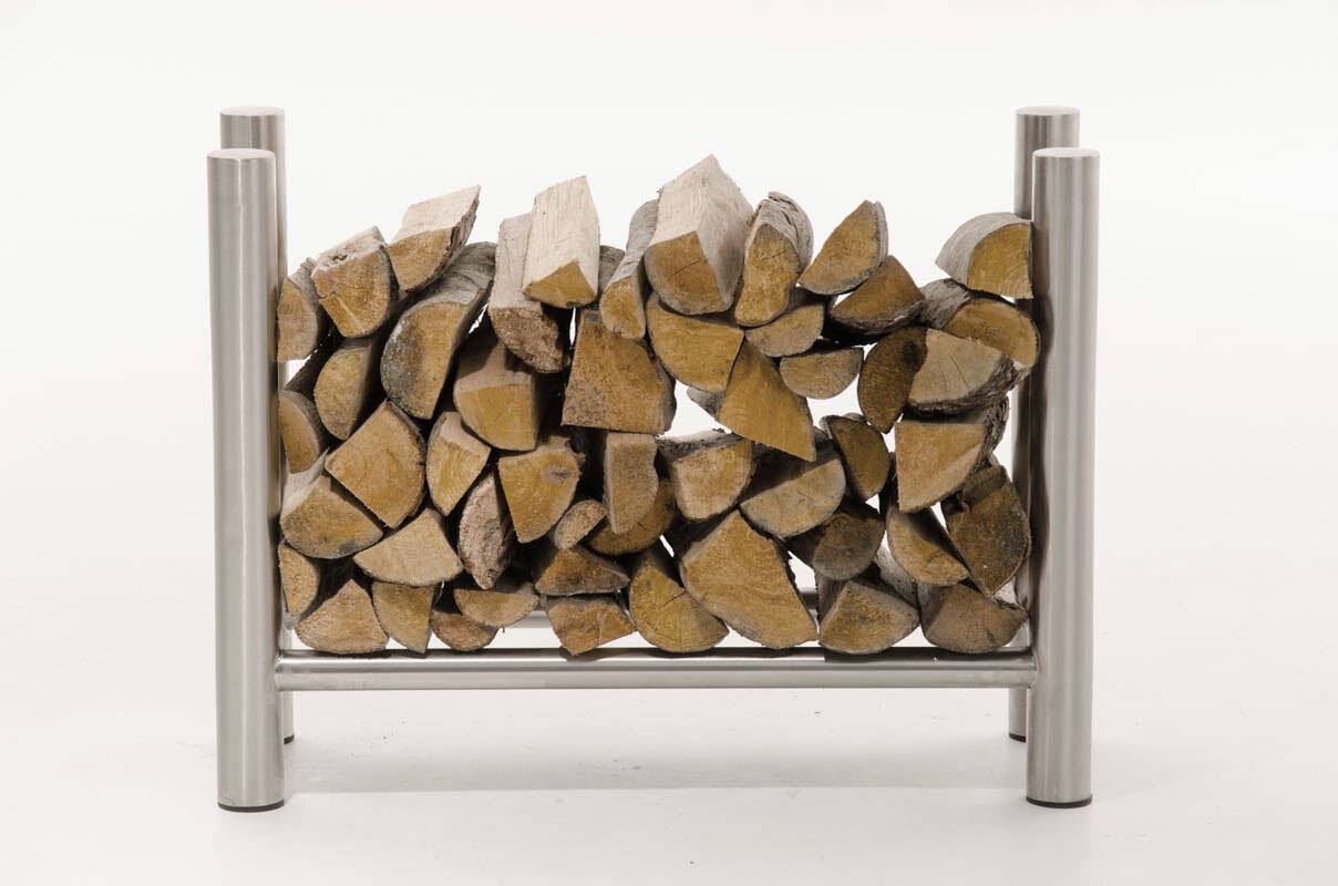 Kaminholzständer Medya 30x100x80 edelstahl-1