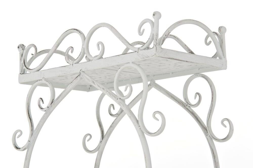 Blumentisch Estera antik weiß-3