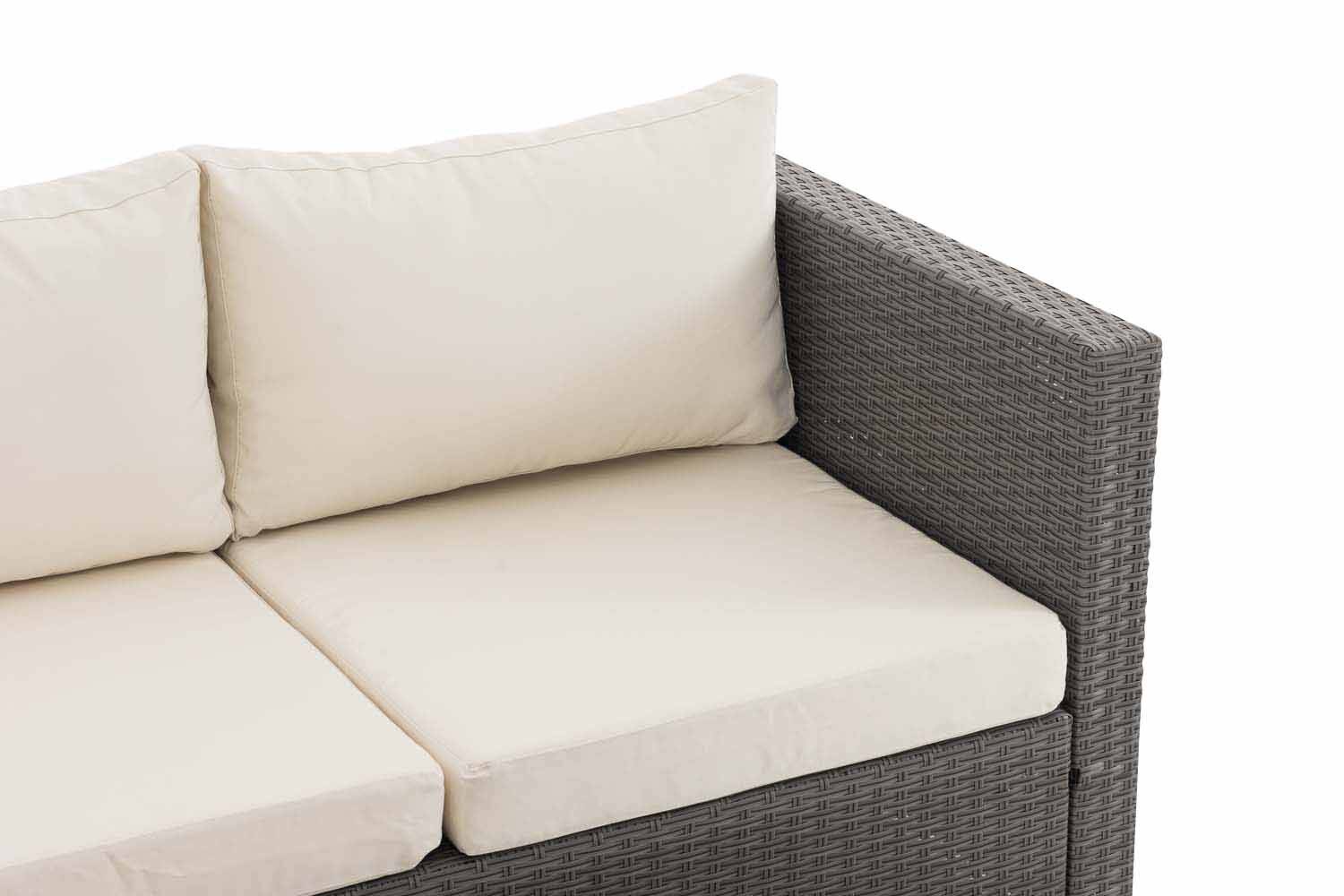 Ecksofa-Garnitur Liberi Cremeweiß grau-4