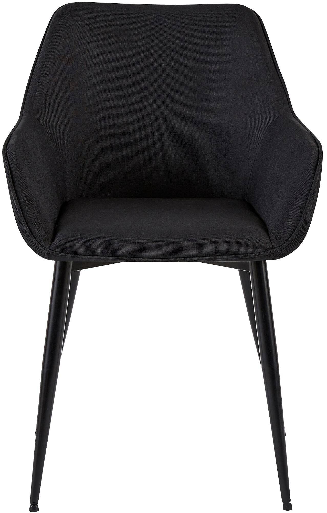 Esszimmerstuhl Vessa Stoff schwarz-2