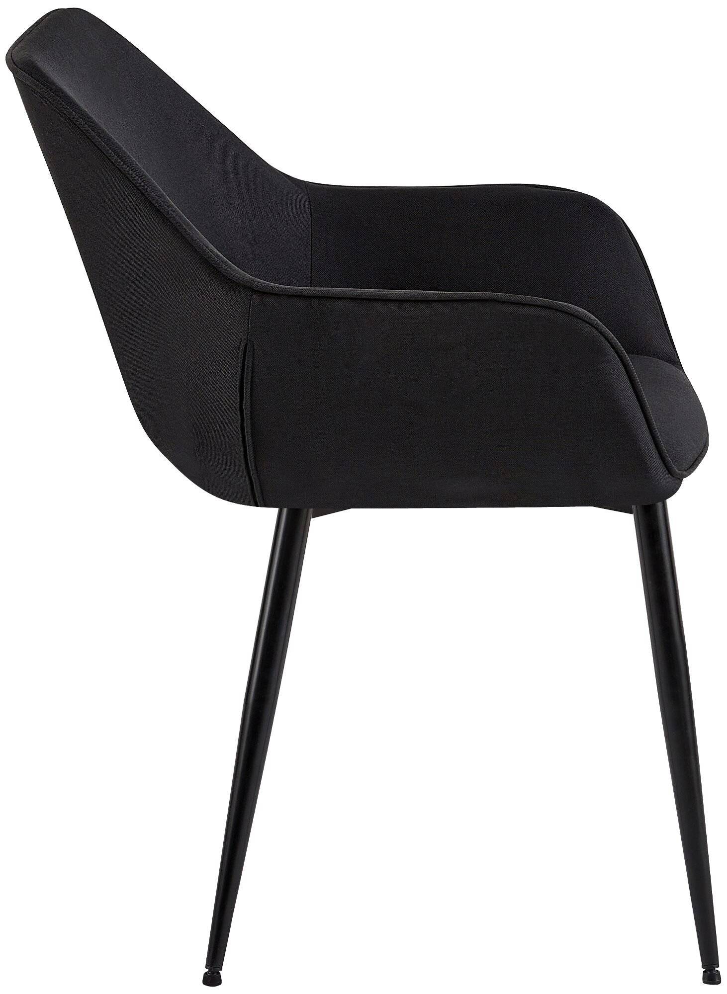 Esszimmerstuhl Vessa Stoff schwarz-3