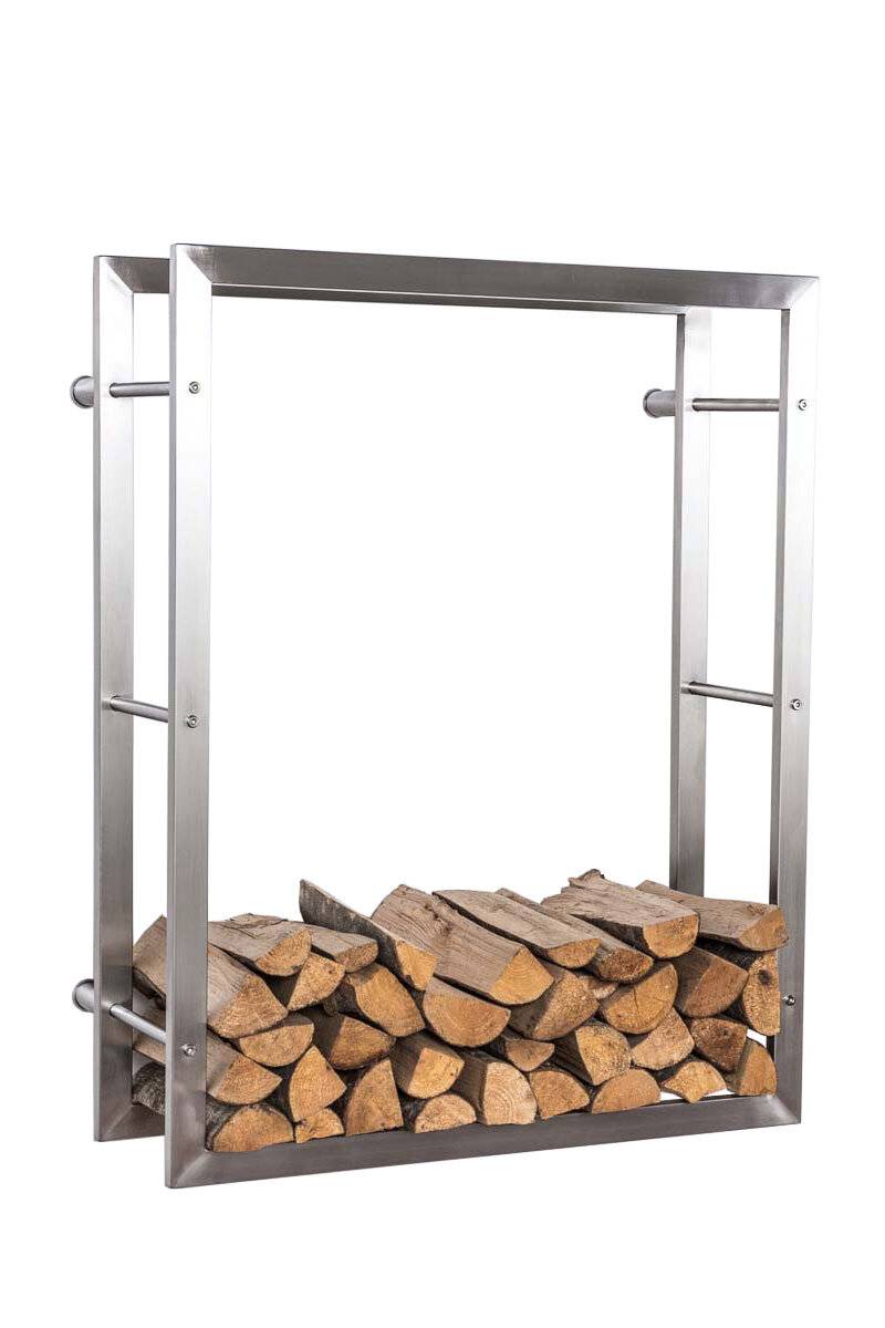 Kaminholzständer Keri Wand 25x80x100 cm edelstahl-0