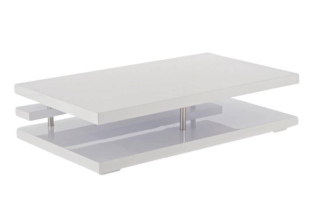 Design Couchtisch Oberon 80x140x34 weiß glanz-0