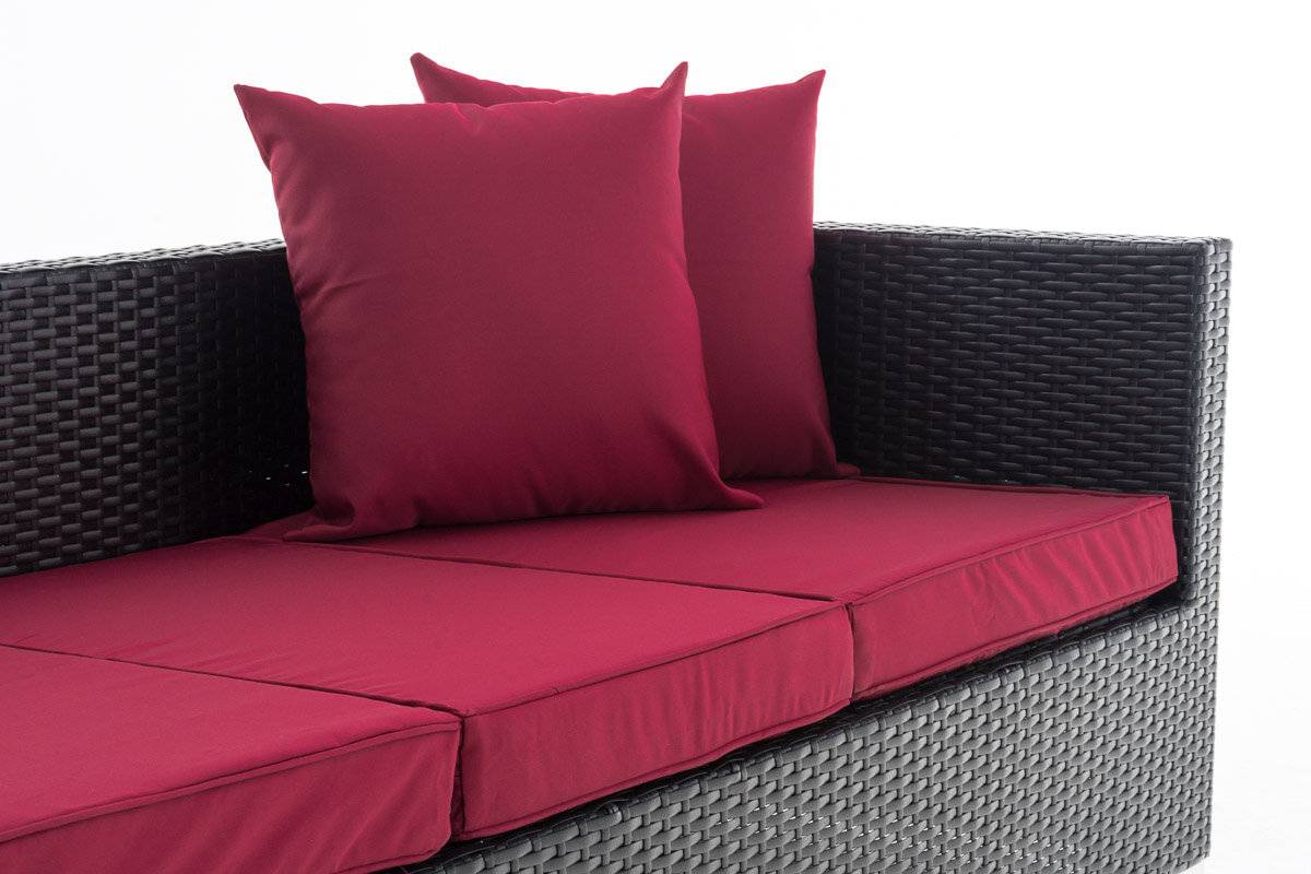 Lounge-Sofa Solano Rubinrot schwarz-4
