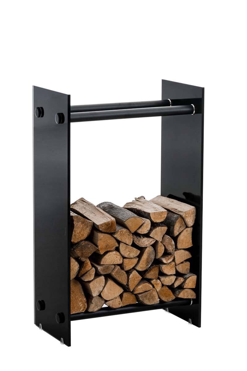 Kaminholzständer Dacio Schwarzglas 35x80x125 schwarz-0