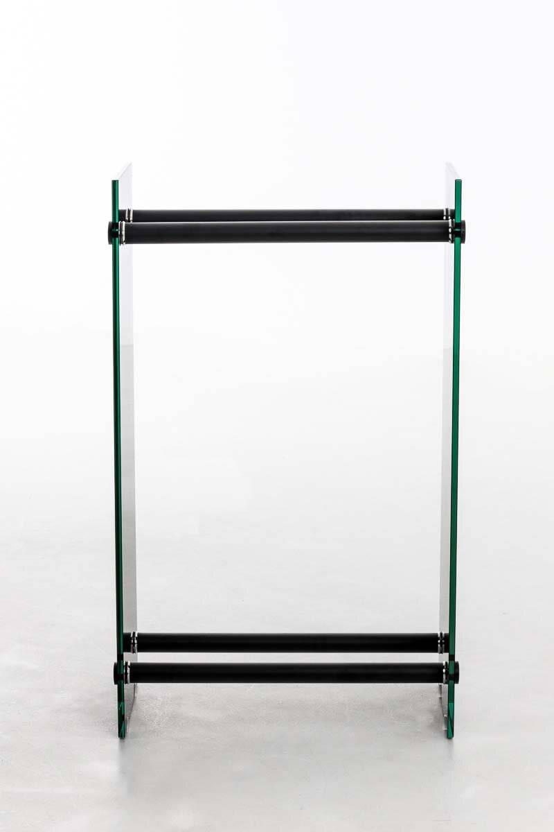 Kaminholzständer Dacio Schwarzglas 35x80x125 schwarz-1