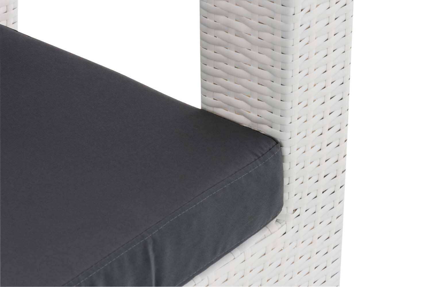3er Sofa Honolulu eisengrau weiß-3