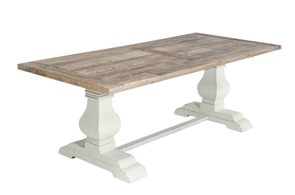 Esstisch Severus 220x100x78 weiß antik weiß