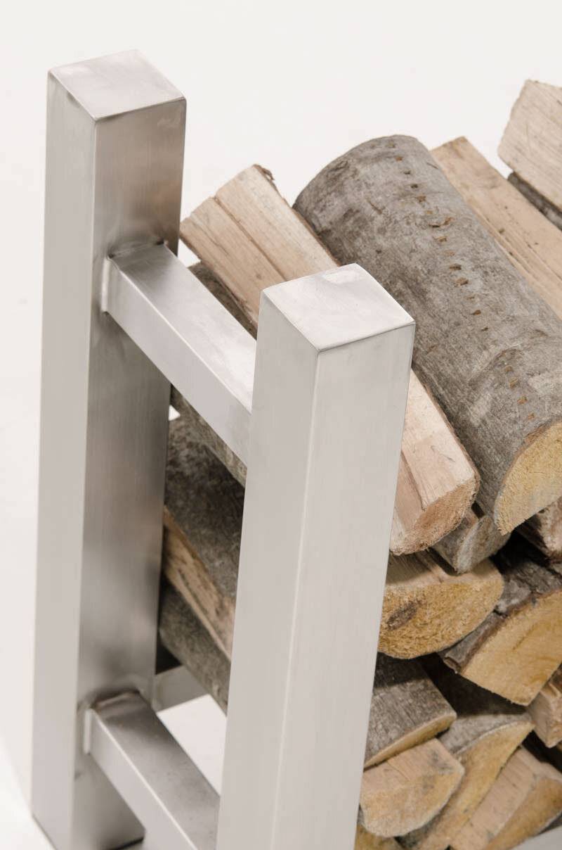 Kaminholzständer Medya eckig 30x80x80 edelstahl-3