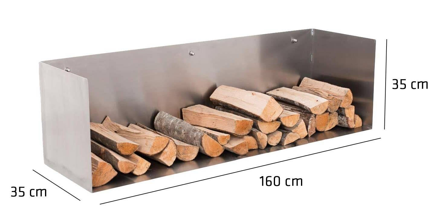 Kaminholzhalter Mendel 160x35x35 edelstahl-0