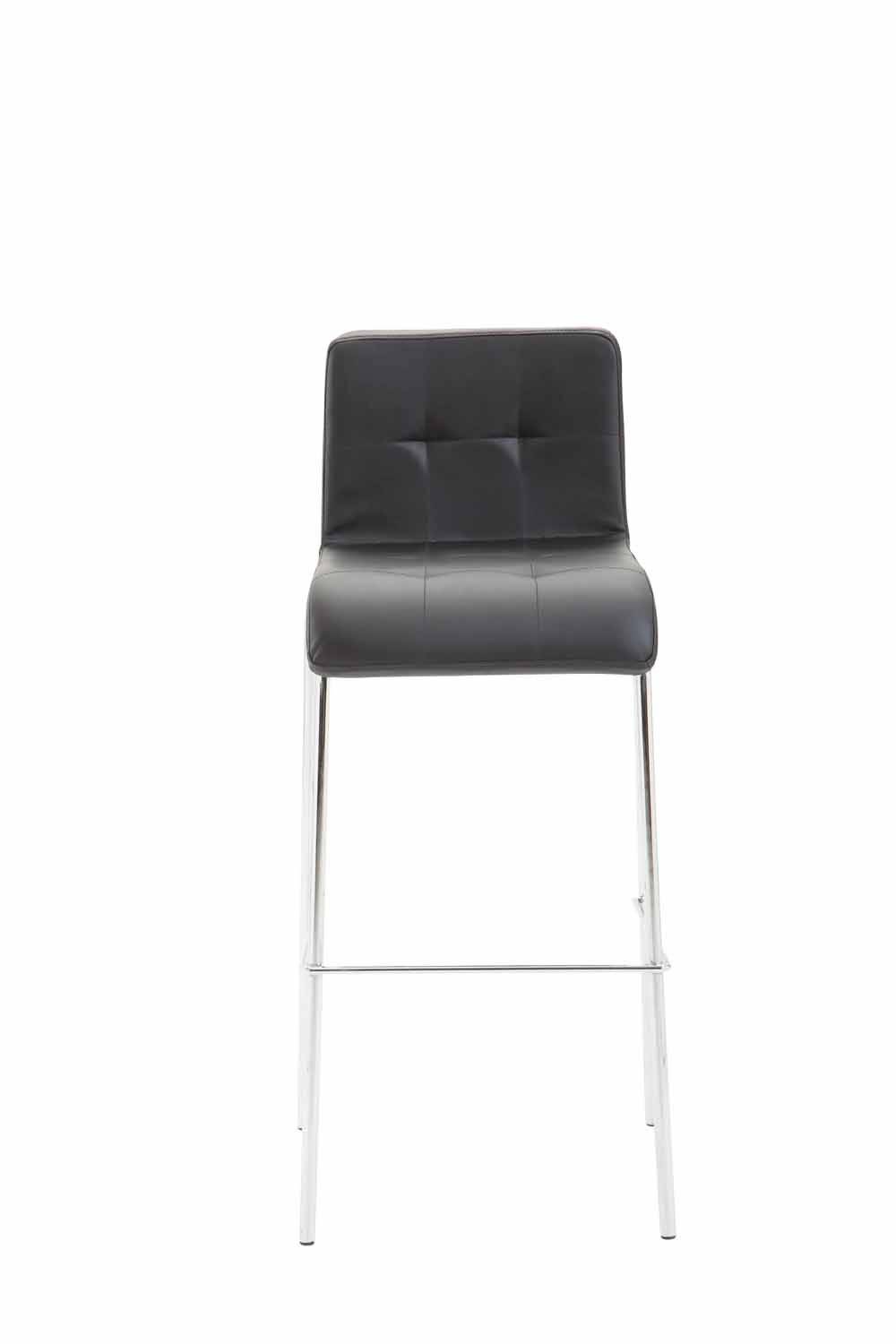 Barhocker Kado Kunstleder Rund chrom schwarz-1