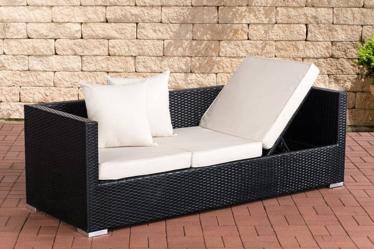 Lounge-Sofa Solano Cremeweiß schwarz-0